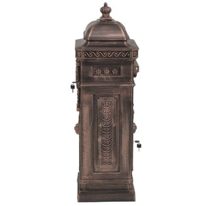 vidaXL Pillar Letterbox Aluminium Vintage Style Rustproof Bronze