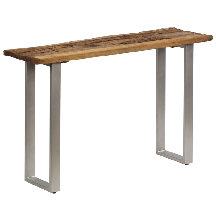 vidaXL Console Table Reclaimed Wood and Steel 120x35x76 cm