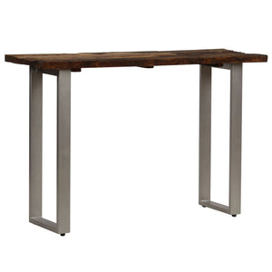 vidaXL Console Table Reclaimed Wood and Steel 120x35x76 cm