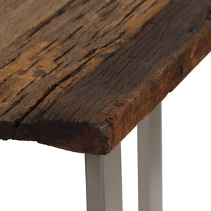 vidaXL Console Table Reclaimed Wood and Steel 120x35x76 cm