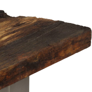 vidaXL Console Table Reclaimed Wood and Steel 120x35x76 cm