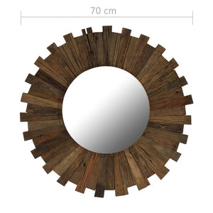 vidaXL Wall Mirror Solid Reclaimed Wood 70 cm