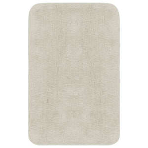 vidaXL Bathroom Mat Set 2 Pieces Fabric White