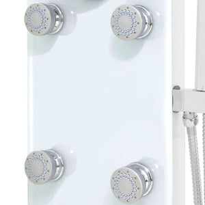 vidaXL Shower Panel Unit Glass 25x44.6x130 cm White