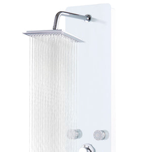 vidaXL Shower Panel Unit Glass 25x44.6x130 cm White