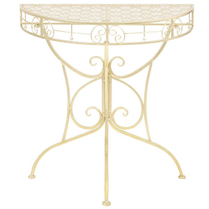 vidaXL Side Table Vintage Style Half Round Metal 72x36x74 cm Gold