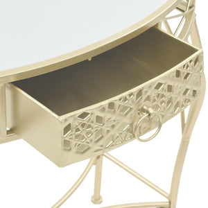 vidaXL Side Table French Style Metal 82x39x76 cm Gold