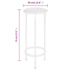 vidaXL Plant Stand Set 3 Pieces Vintage Style Metal Antique White