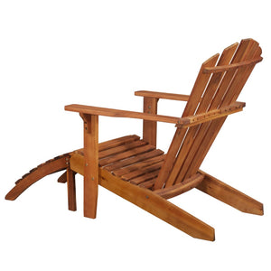 vidaXL Garden Adirondack Chair with Footrest Solid Acacia Wood