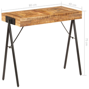 vidaXL Console Table Solid Mango Wood 80x40x75 cm