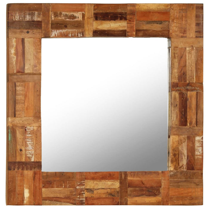 vidaXL Wall Mirror Solid Reclaimed Wood 60x60 cm