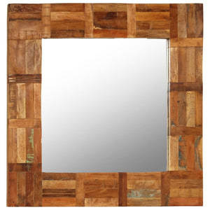 vidaXL Wall Mirror Solid Reclaimed Wood 60x60 cm