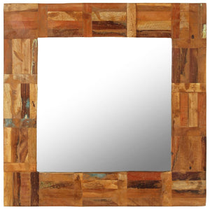 vidaXL Wall Mirror Solid Reclaimed Wood 60x60 cm