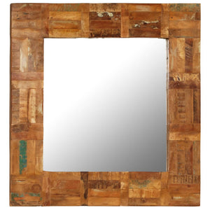 vidaXL Wall Mirror Solid Reclaimed Wood 60x60 cm