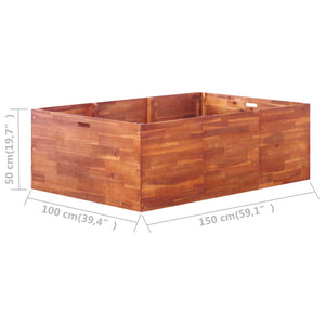 vidaXL Garden Raised Bed Acacia Wood 150x100x50 cm