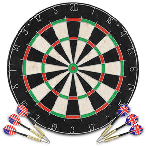 vidaXL Professional Dart Set with Dartboard and Surround Sisal Steel