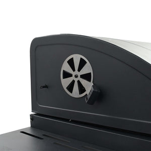 vidaXL Charcoal-Fueled BBQ Grill with Bottom Shelf Black