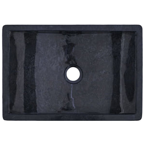 vidaXL Sink 45x30x12 cm Marble High Gloss Black