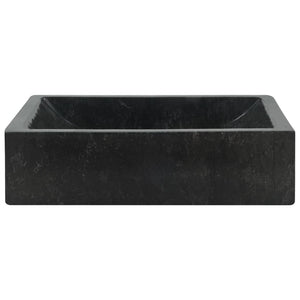 vidaXL Sink 45x30x12 cm Marble High Gloss Black