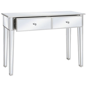 vidaXL Mirrored Console Table MDF and Glass 106.5x38x76.5 cm