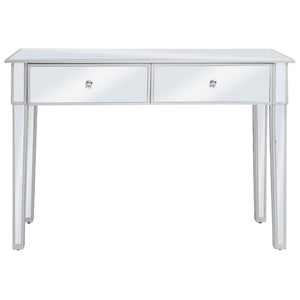 vidaXL Mirrored Console Table MDF and Glass 106.5x38x76.5 cm