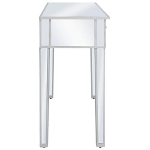 vidaXL Mirrored Console Table MDF and Glass 106.5x38x76.5 cm