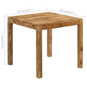 vidaXL Dining Table Solid Mango Wood 82x80x76 cm