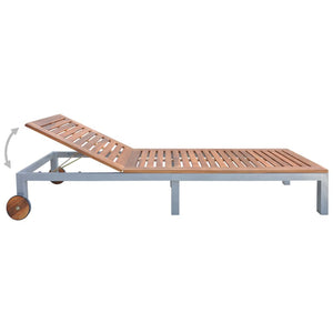 vidaXL Sun Lounger Solid Acacia Wood