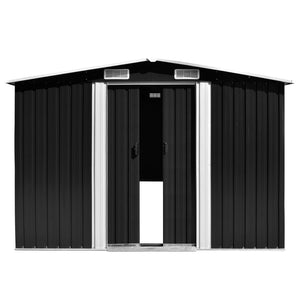 vidaXL Garden Shed 257x489x181 cm Metal Anthracite