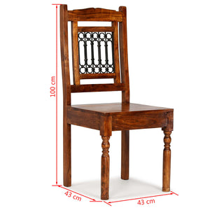 vidaXL Dining Chairs 4 pcs Solid Wood Classic