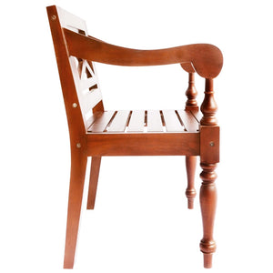 vidaXL Batavia Chairs 2 pcs Dark Brown Solid Mahogany Wood