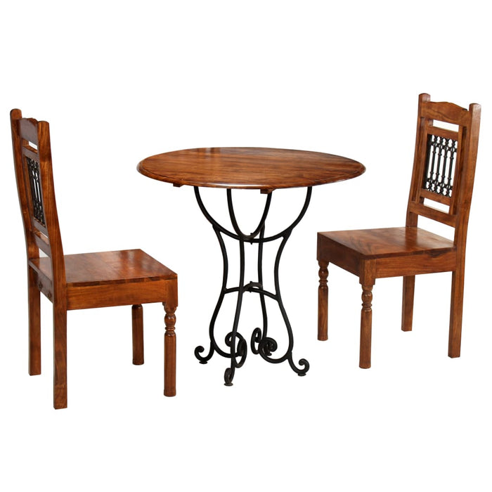 vidaXL Bistro Set 3 Pieces Solid Acacia Wood