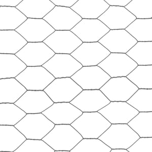 vidaXL Chicken Wire Fence Steel with PVC Coating 25x0.5 m Grey