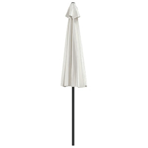 vidaXL Balcony Parasol with Aluminium Pole Sand 270x144 cm Half