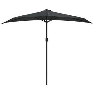 vidaXL Balcony Parasol with Aluminium Pole Anthracite 270x144 cm Half