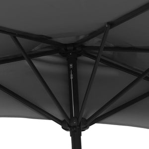 vidaXL Balcony Parasol with Aluminium Pole Anthracite 270x144 cm Half