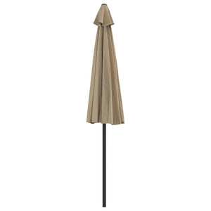 vidaXL Balcony Parasol with Aluminium Pole Taupe 270x144 cm Half