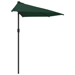 vidaXL Balcony Parasol with Aluminium Pole Green 300x155 cm Half