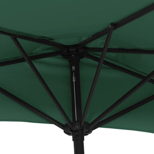 vidaXL Balcony Parasol with Aluminium Pole Green 300x155 cm Half