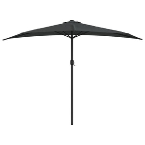 vidaXL Balcony Parasol with Aluminium Pole Anthracite 300x155 cm Half