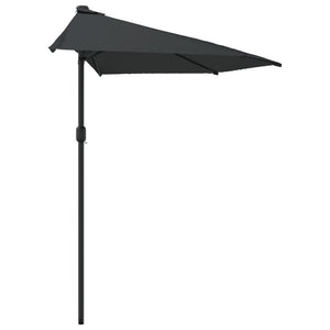 vidaXL Balcony Parasol with Aluminium Pole Anthracite 300x155 cm Half