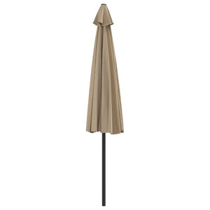 vidaXL Balcony Parasol with Aluminium Pole Taupe 300x155 cm Half