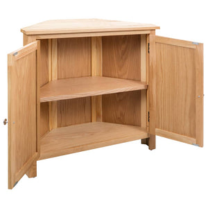 vidaXL Corner Cabinet 80x33.5x78 cm Solid Oak Wood