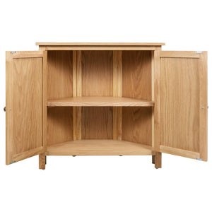 vidaXL Corner Cabinet 80x33.5x78 cm Solid Oak Wood