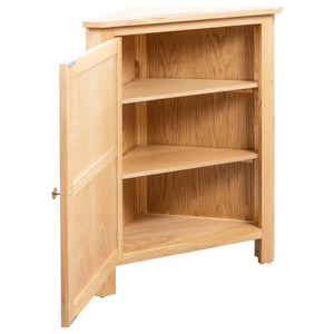 vidaXL Corner Cabinet 59x45x80 cm Solid Oak Wood