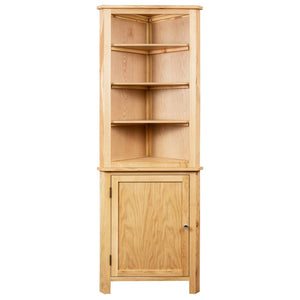 vidaXL Corner Cabinet 59x36x180 cm Solid Oak Wood