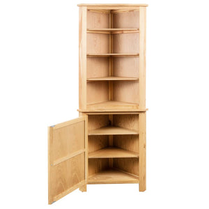 vidaXL Corner Cabinet 59x36x180 cm Solid Oak Wood