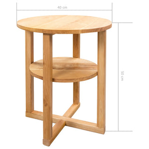 vidaXL Side Table 40x50 cm Solid Oak Wood