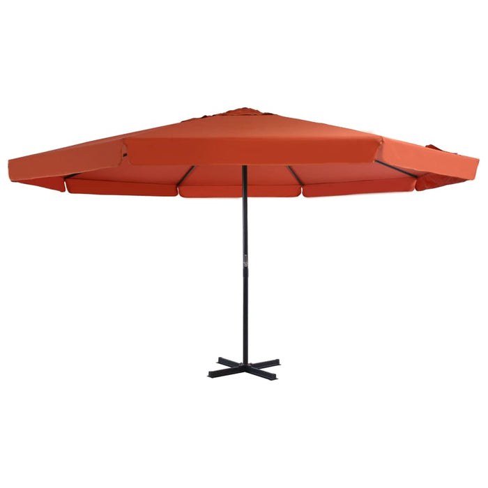 vidaXL Outdoor Parasol with Aluminium Pole 500 cm Terracotta