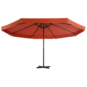 vidaXL Outdoor Parasol with Aluminium Pole 500 cm Terracotta